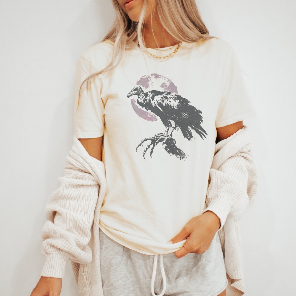 Raptor Splatter Graphic Tee Bold Bird of Prey Art Design